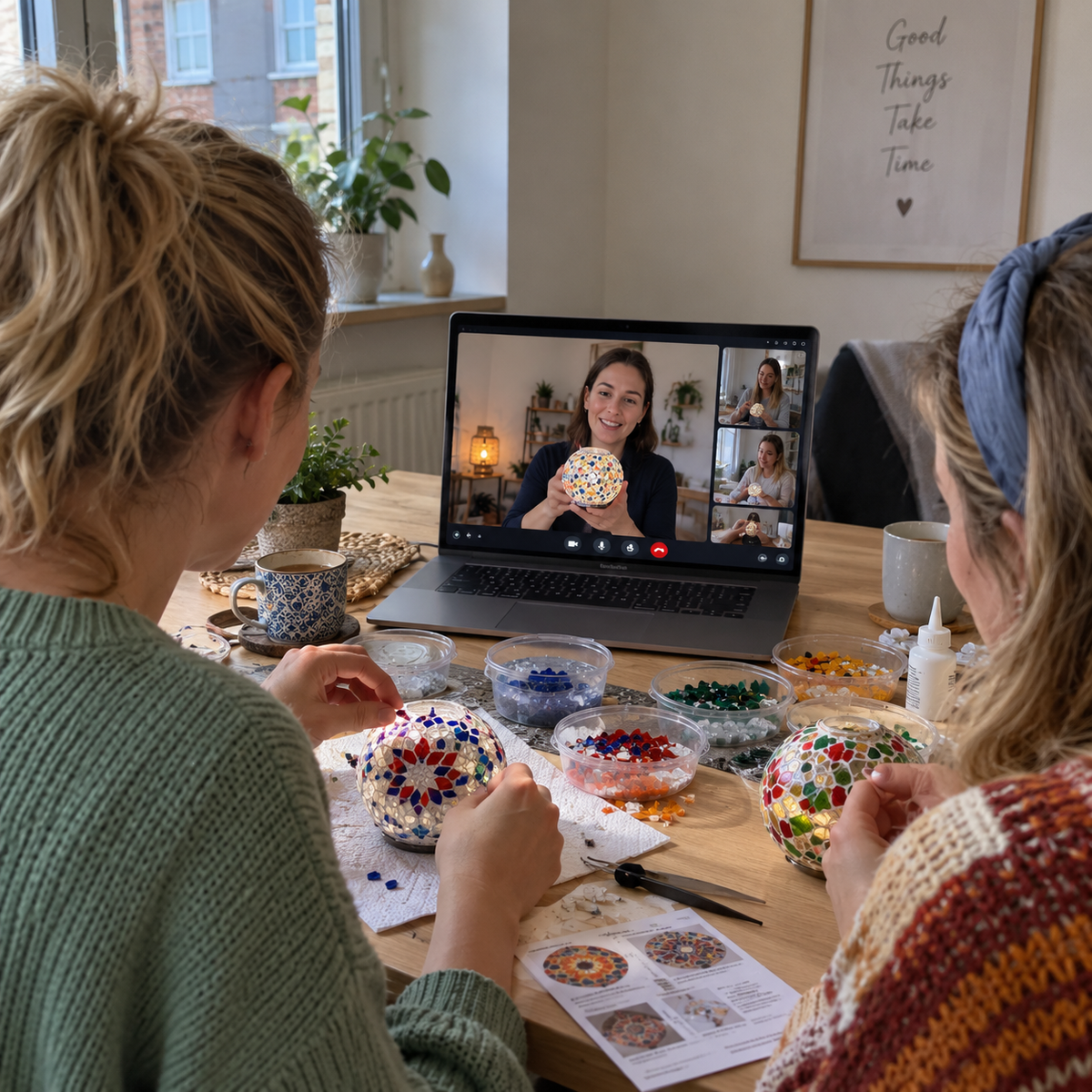 Free Online Mosaic Lamp Workshop