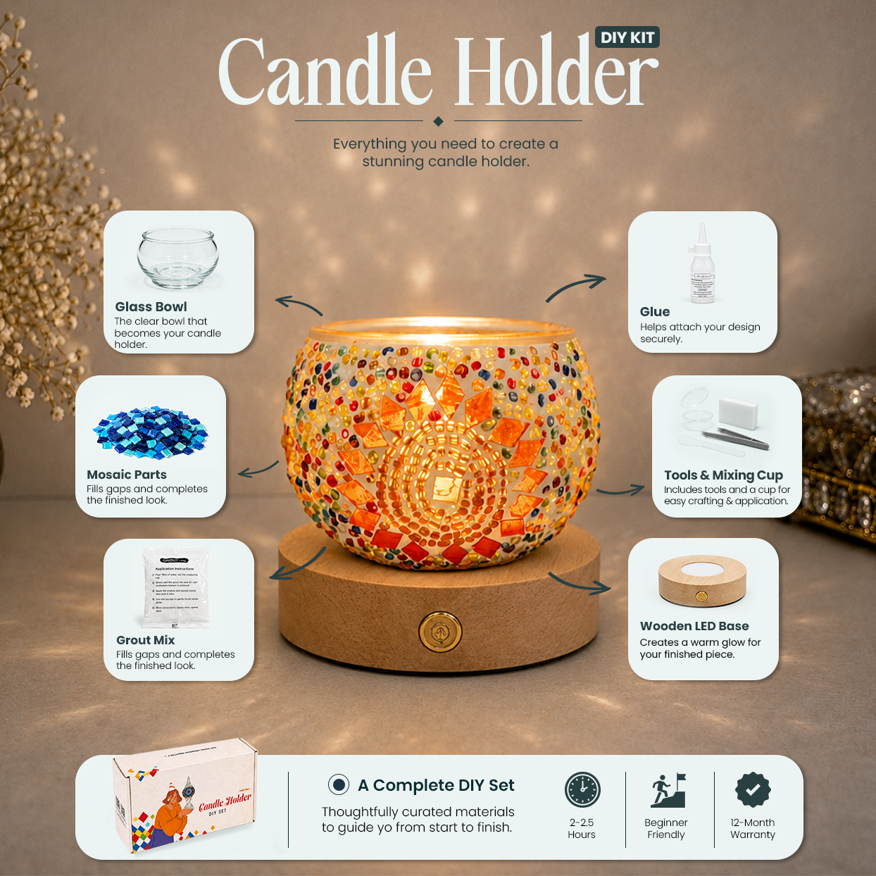 Candle Holder DIY Kits