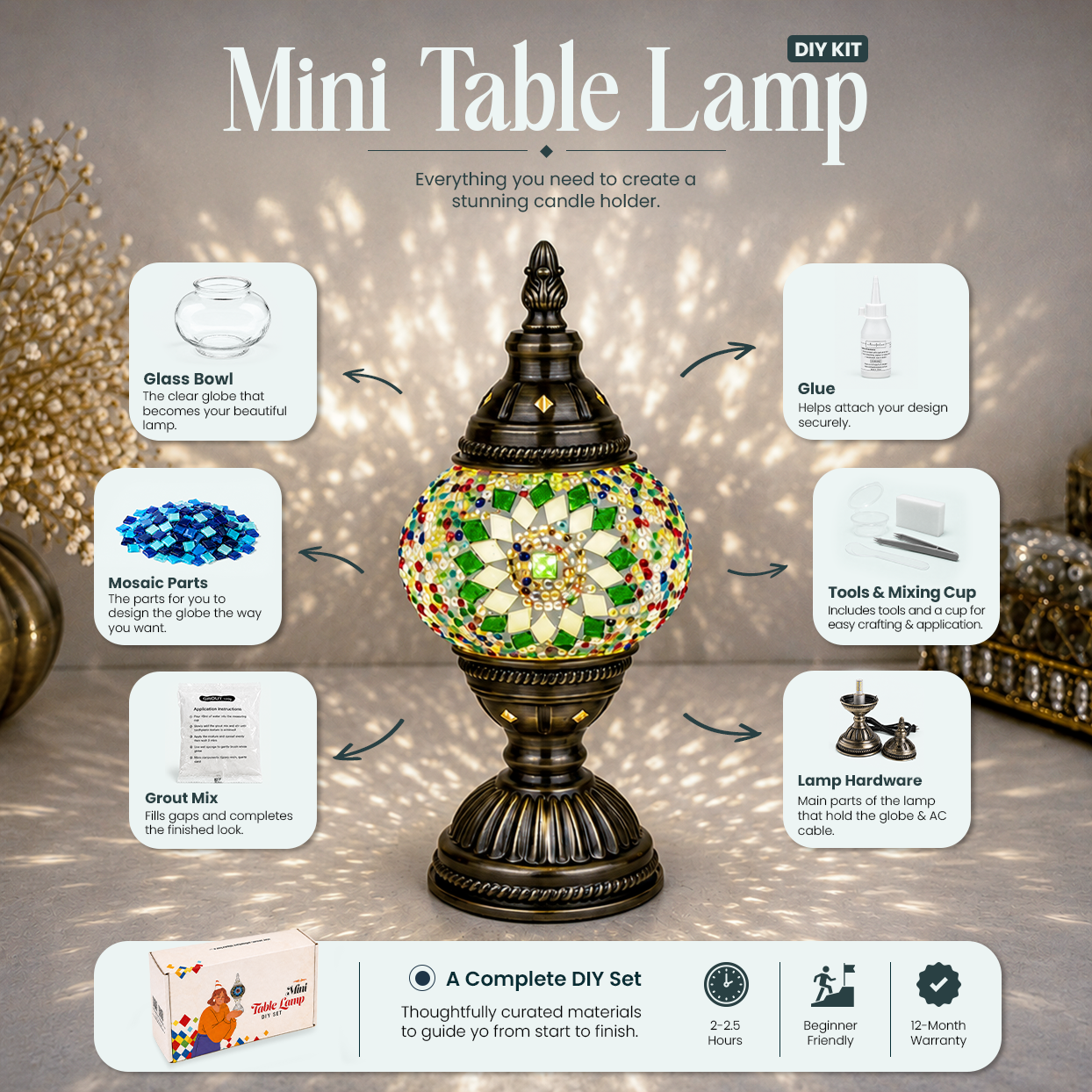 Mini Table Lamp DIY Kits