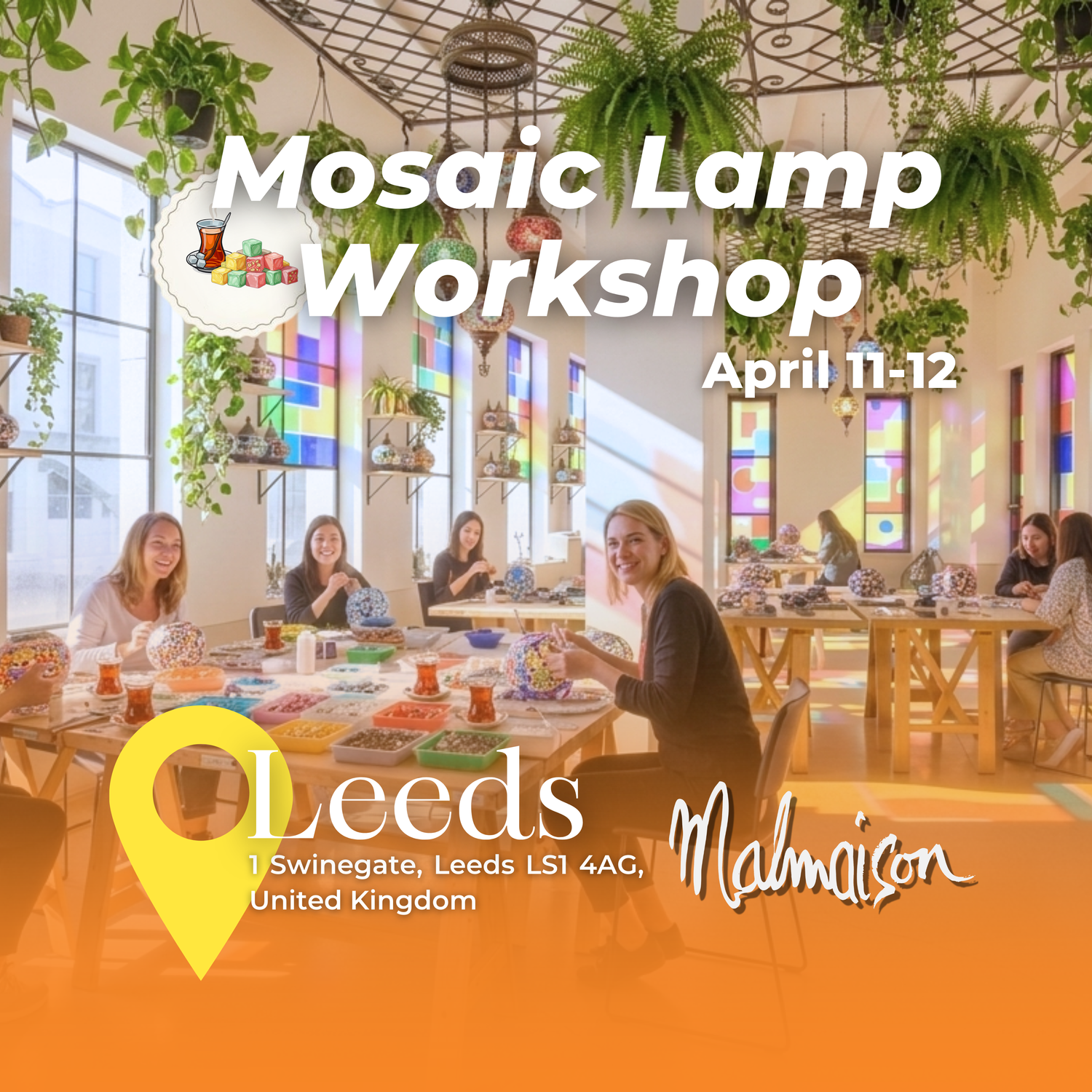 Mosaic Lamp Workshop in Leeds