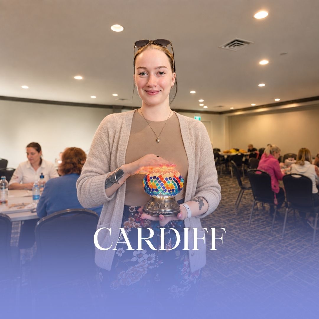 Mosaic Lamp Workshop in Cardiff