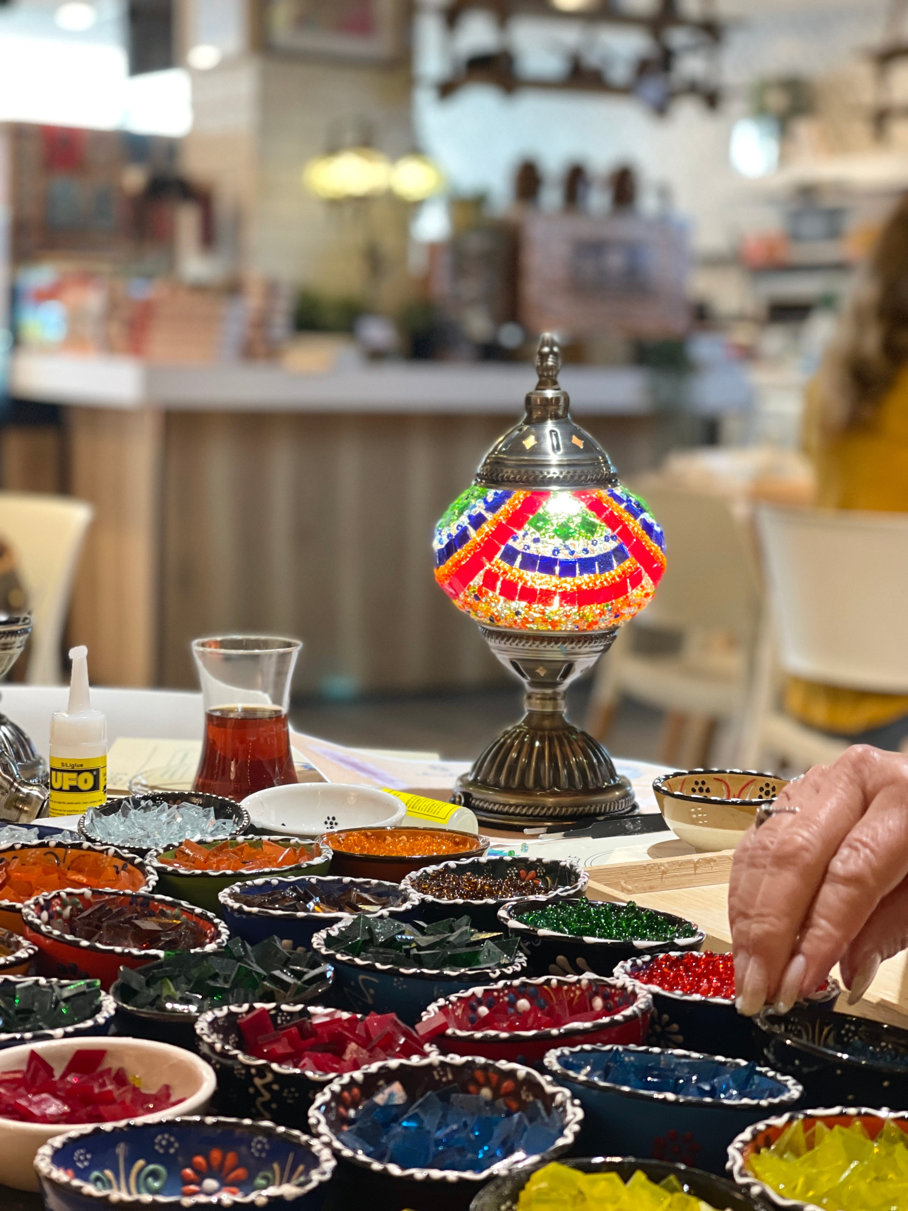 mosaic lamp workshop